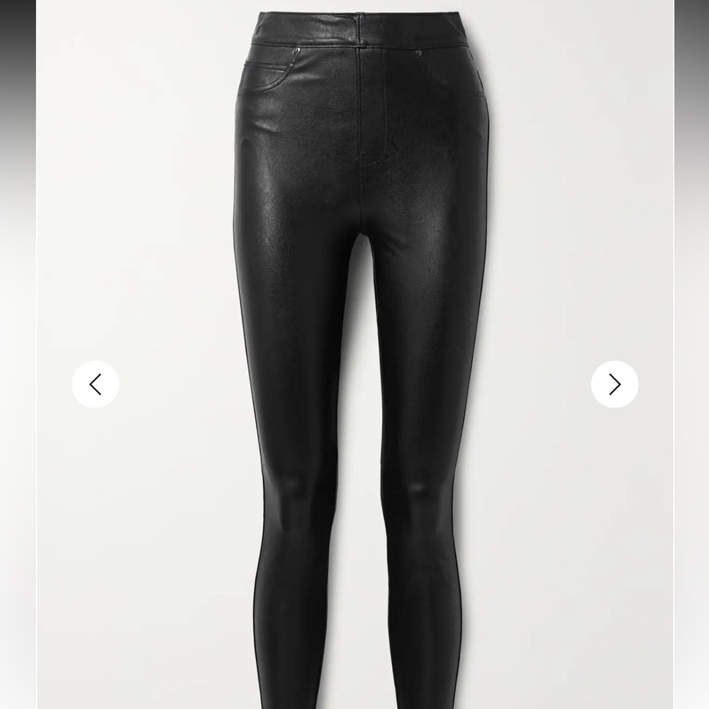 Spanx Leather Like Faux Stretch Leather Pants